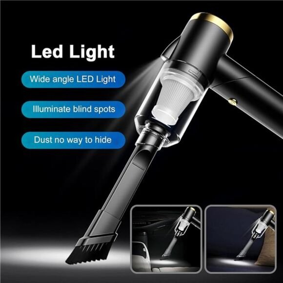 CarVacuum Handheld 9000PA SuctionCleaner with LEDLight,Car Cordless Rechargeable - Picture 2 of 6